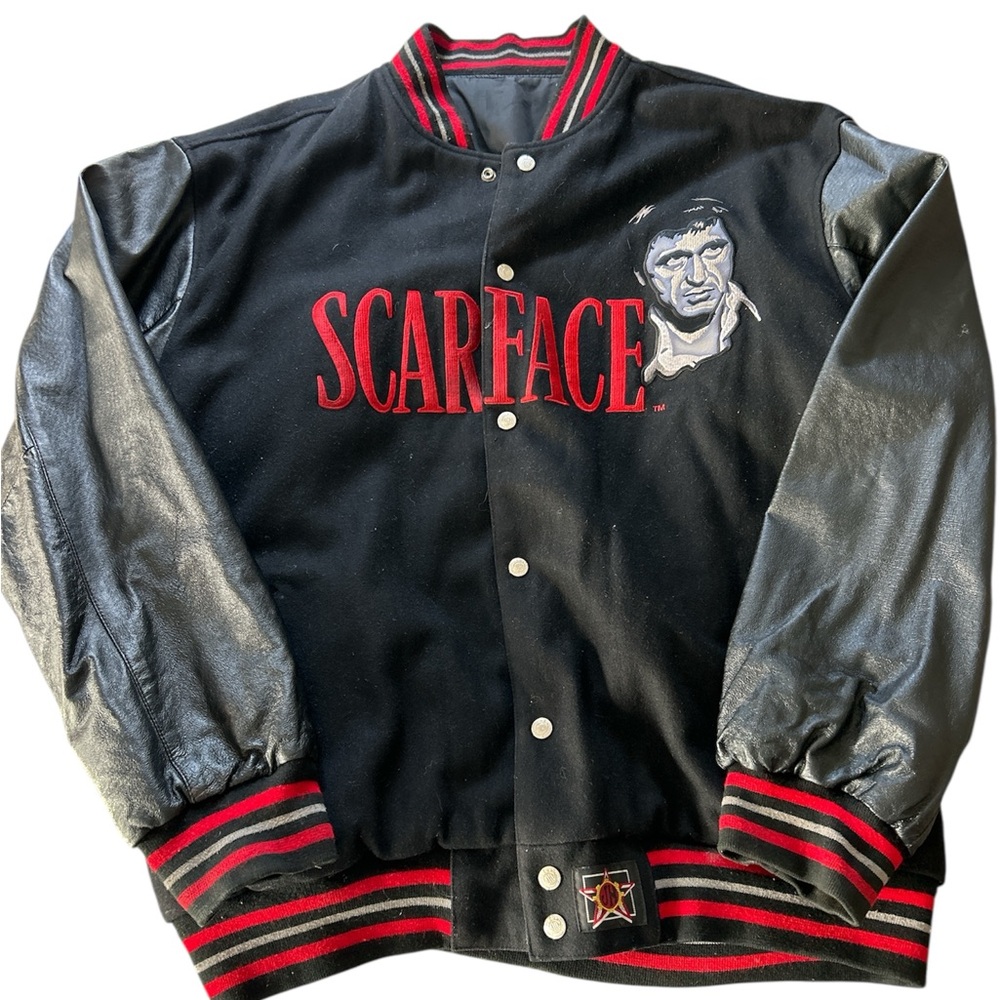 Vintage Jeff Hamilton Scarface leather bomber jacket
